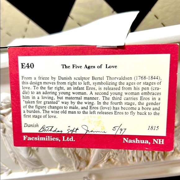 Vintage “The Ages of Love” 1824 Cherub Plaque Relief - Thorvaldsen - Picture 9 of 10